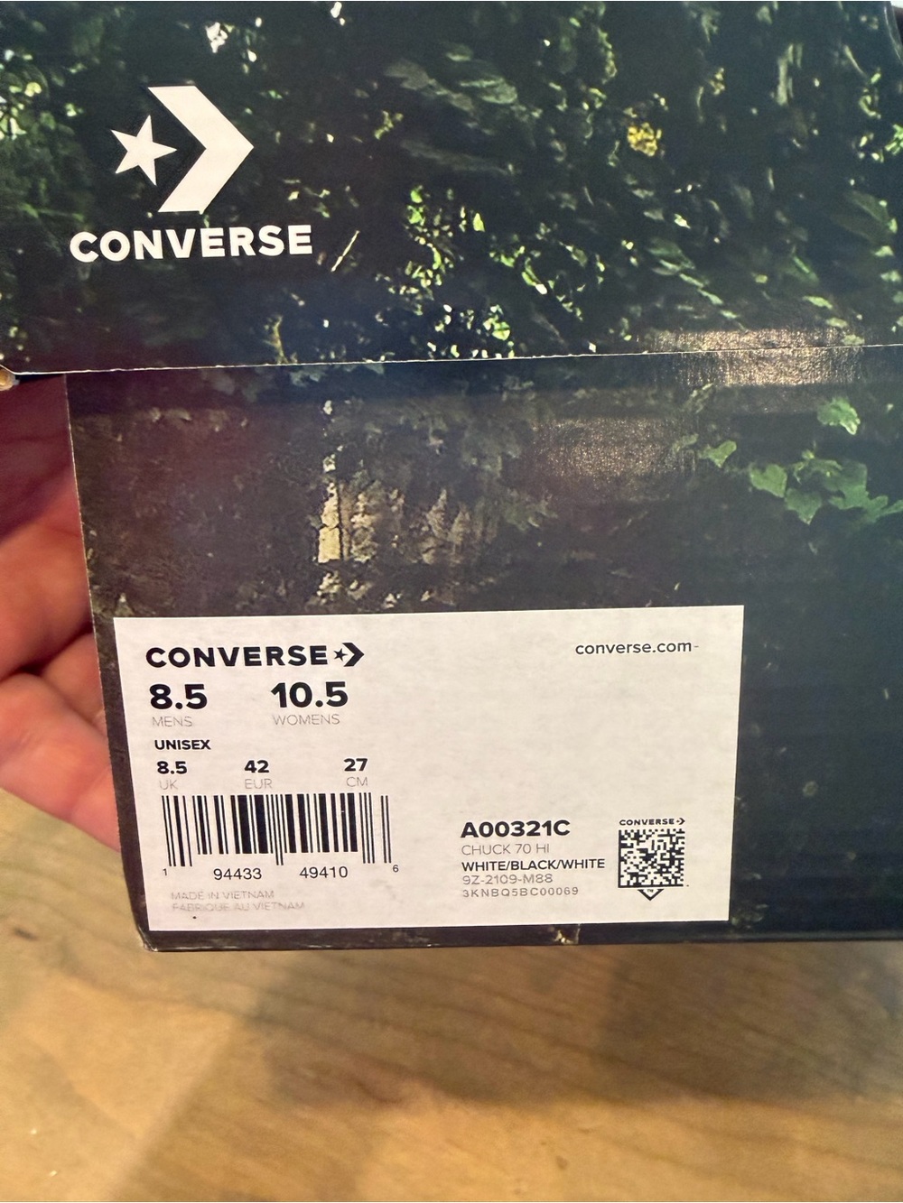 NIB $130 Converse x CLOT Chuck 70 Hi “Giant Panda” 8.5 Mens, 10.5 Women’s - Picture 10 of 11